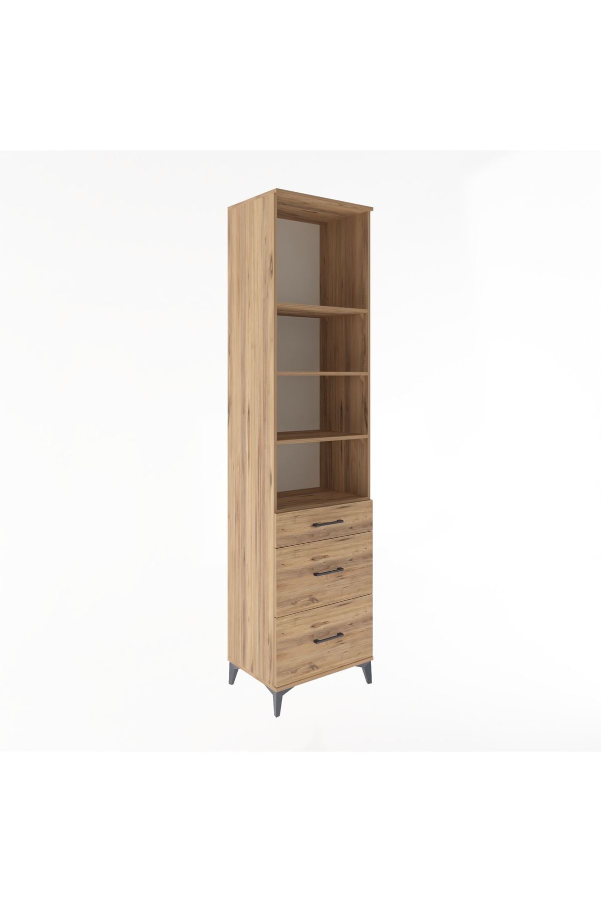 Hyperion Dolap 4 Raflı 3 Çekmeceli 60x44x243 - S65M056V9B