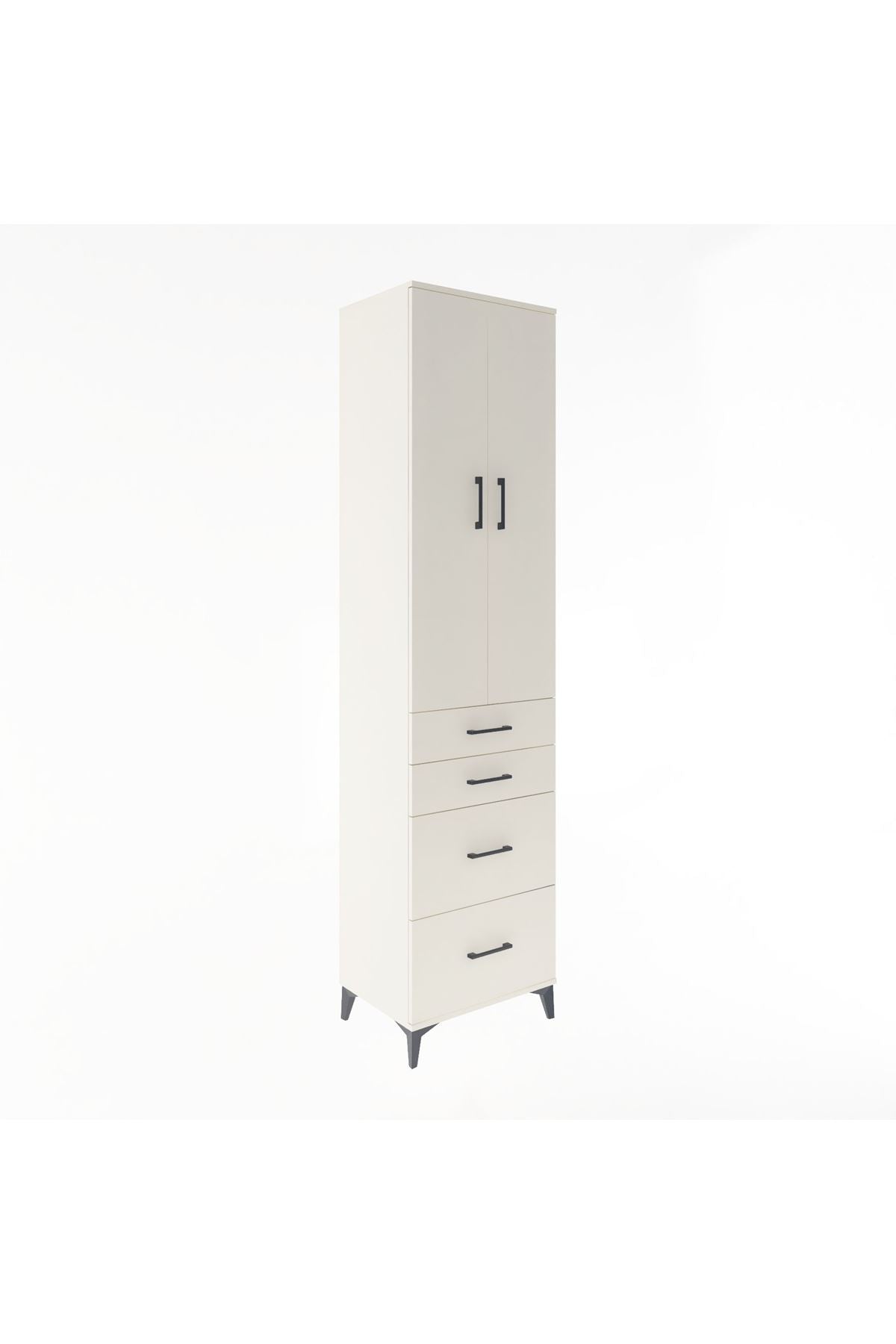 Hyperion Dolap 4 Raflı 4 Çekmeceli 2 Kapaklı 60x44x243 - S65M057V1B