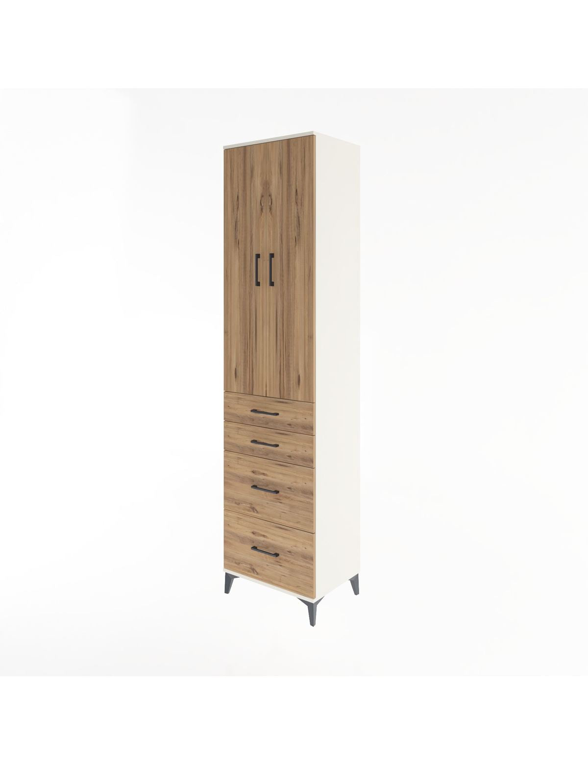 Hyperion Dolap 4 Raflı 4 Çekmeceli 2 Kapaklı 60x44x243 - S65M057V3B