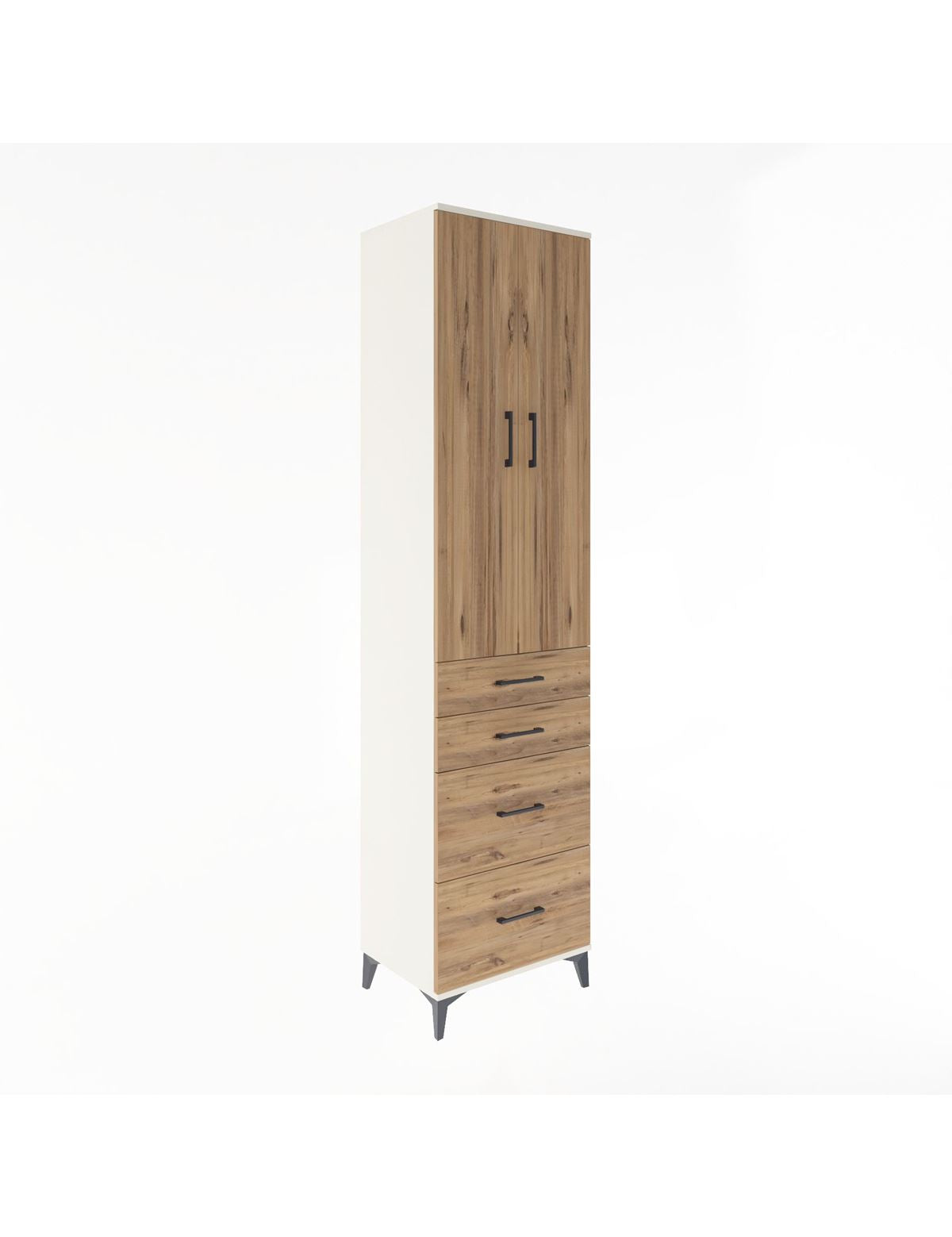 Hyperion Dolap 4 Raflı 4 Çekmeceli 2 Kapaklı 60x44x243 - S65M057V3B