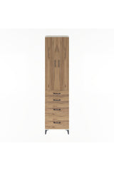 Hyperion Dolap 4 Raflı 4 Çekmeceli 2 Kapaklı 60x44x243