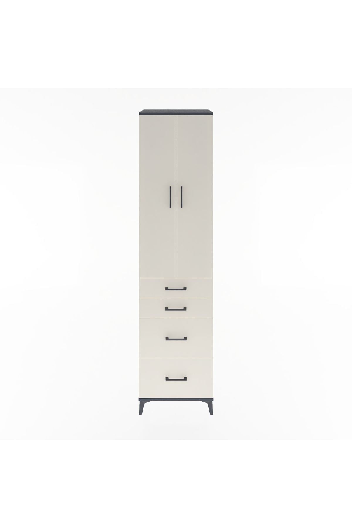 Hyperion Dolap 4 Raflı 4 Çekmeceli 2 Kapaklı 60x44x243 - S65M057V4B