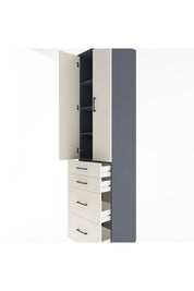 Hyperion Dolap 4 Raflı 4 Çekmeceli 2 Kapaklı 60x44x243 - S65M057V4B