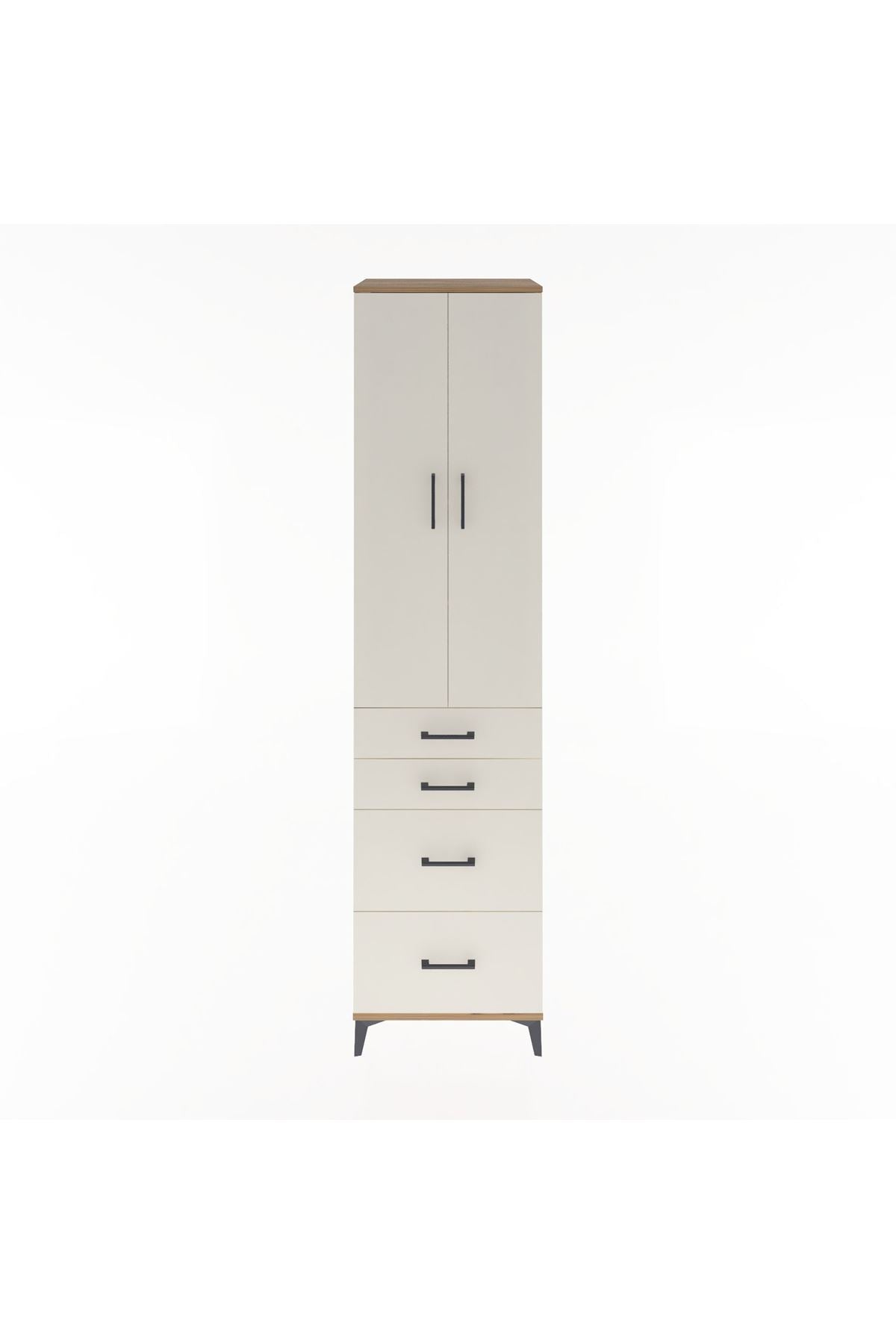 Hyperion Dolap 4 Raflı 4 Çekmeceli 2 Kapaklı 60x44x243 - S65M057V7B