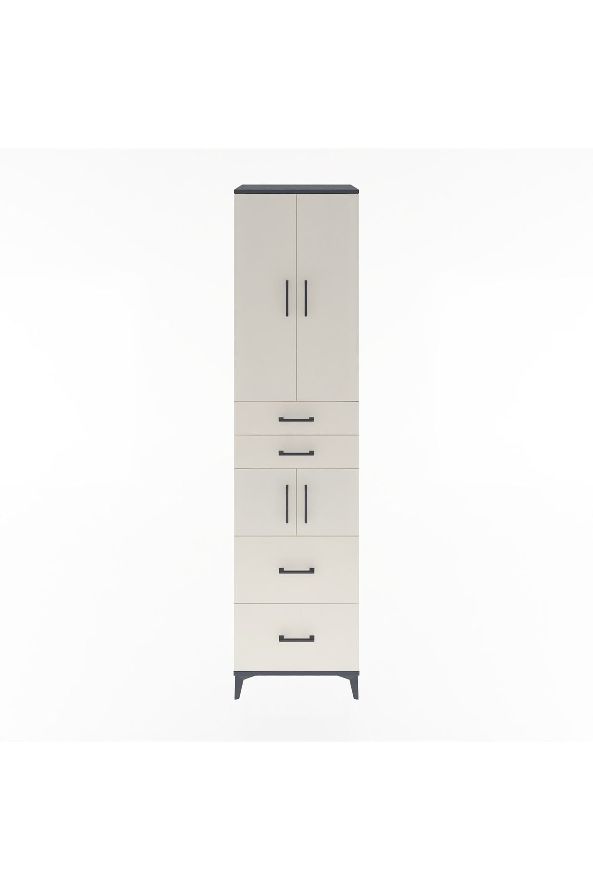 Hyperion Dolap 4 Raflı 4 Çekmeceli 4 Kapaklı 60x44x243 - S65M058V4B