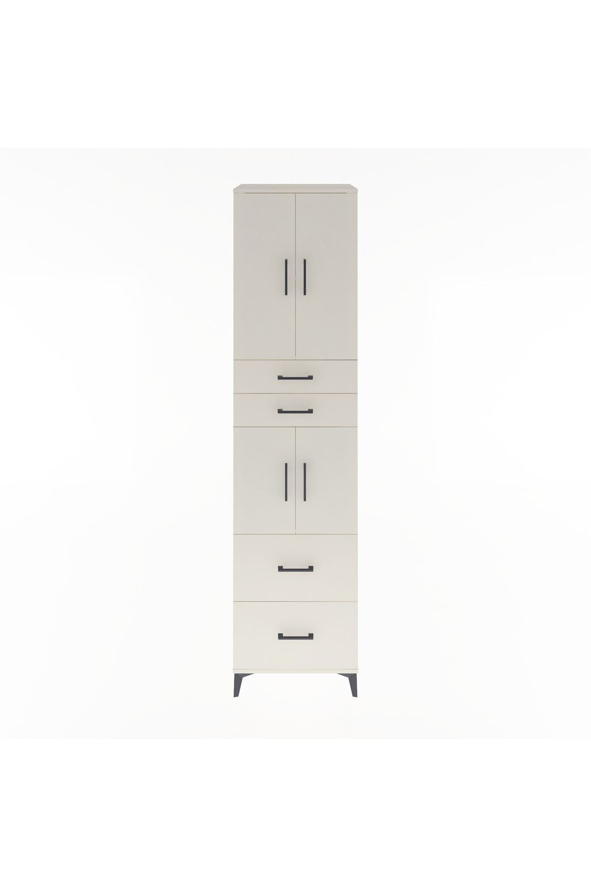 Hyperion Dolap 3 Raflı 4 Çekmeceli 4 Kapaklı 60x44x243 - S65M059V1B