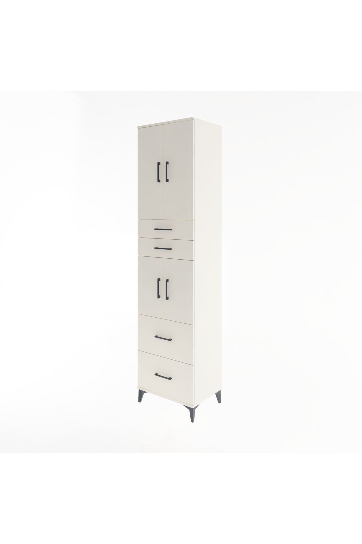 Hyperion Dolap 3 Raflı 4 Çekmeceli 4 Kapaklı 60x44x243 - S65M059V1B