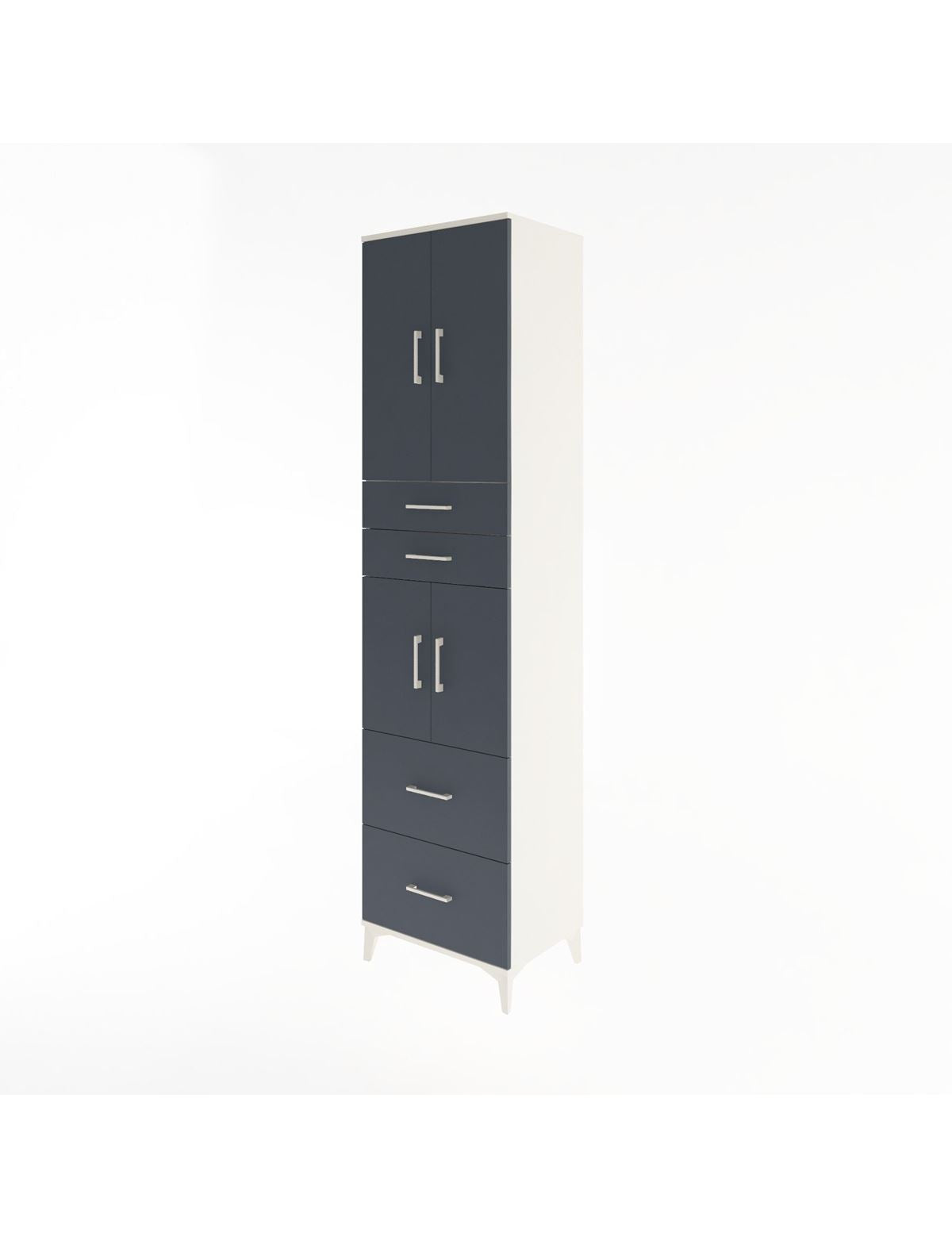 Hyperion Dolap 3 Raflı 4 Çekmeceli 4 Kapaklı 60x44x243 - S65M059V2B
