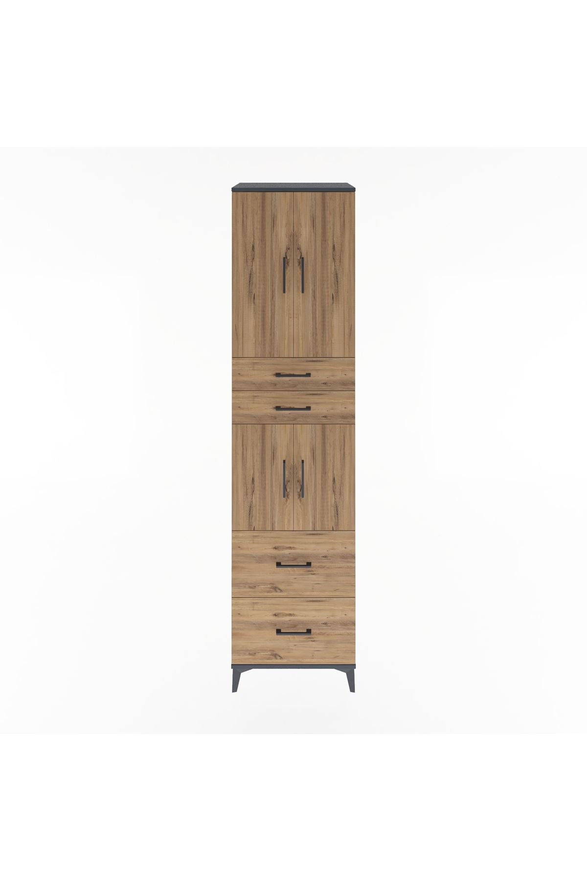 Hyperion Dolap 3 Raflı 4 Çekmeceli 4 Kapaklı 60x44x243 - S65M059V6B