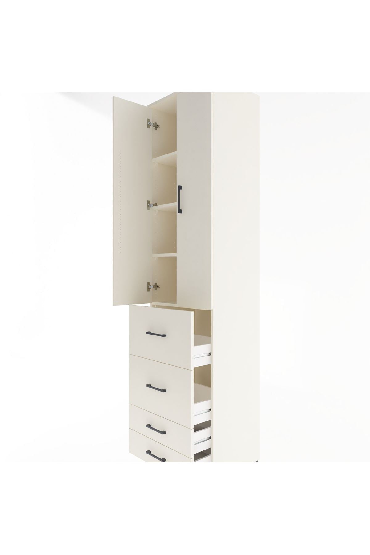 Hyperion Dolap 4 Raflı 4 Çekmeceli 2 Kapaklı 60x44x243 - S65M060V1B
