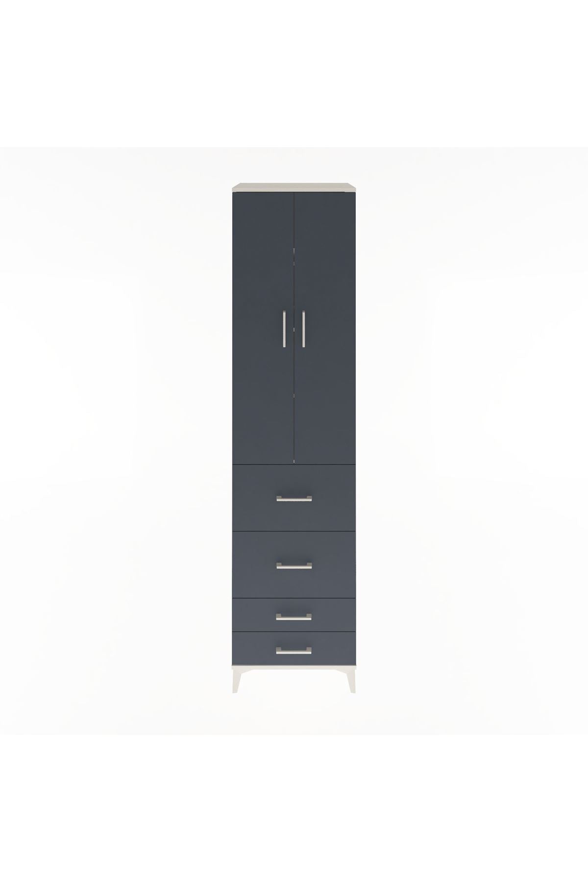 Hyperion Dolap 4 Raflı 4 Çekmeceli 2 Kapaklı 60x44x243 - S65M060V2B