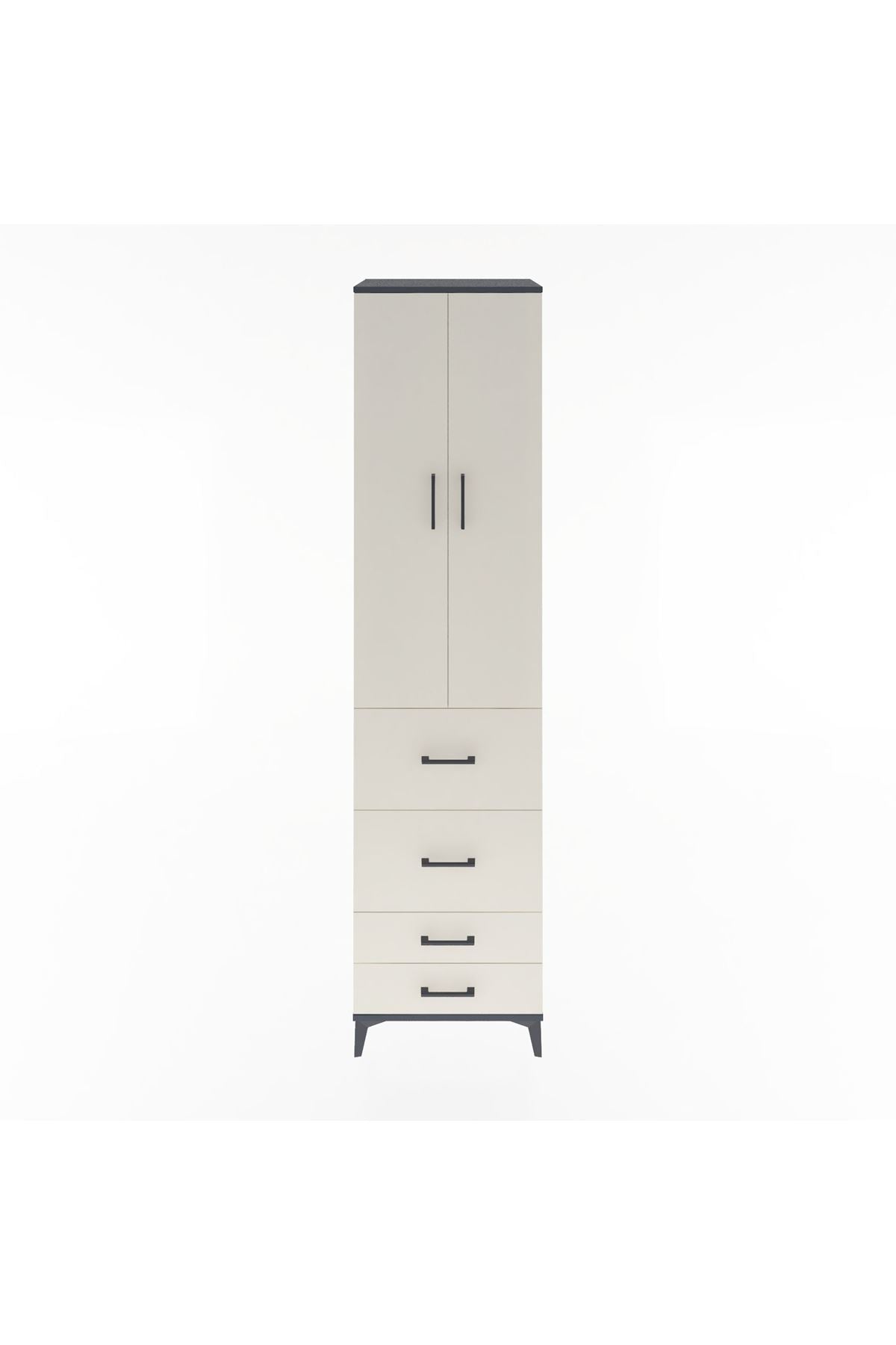 Hyperion Dolap 4 Raflı 4 Çekmeceli 2 Kapaklı 60x44x243 - S65M060V4B