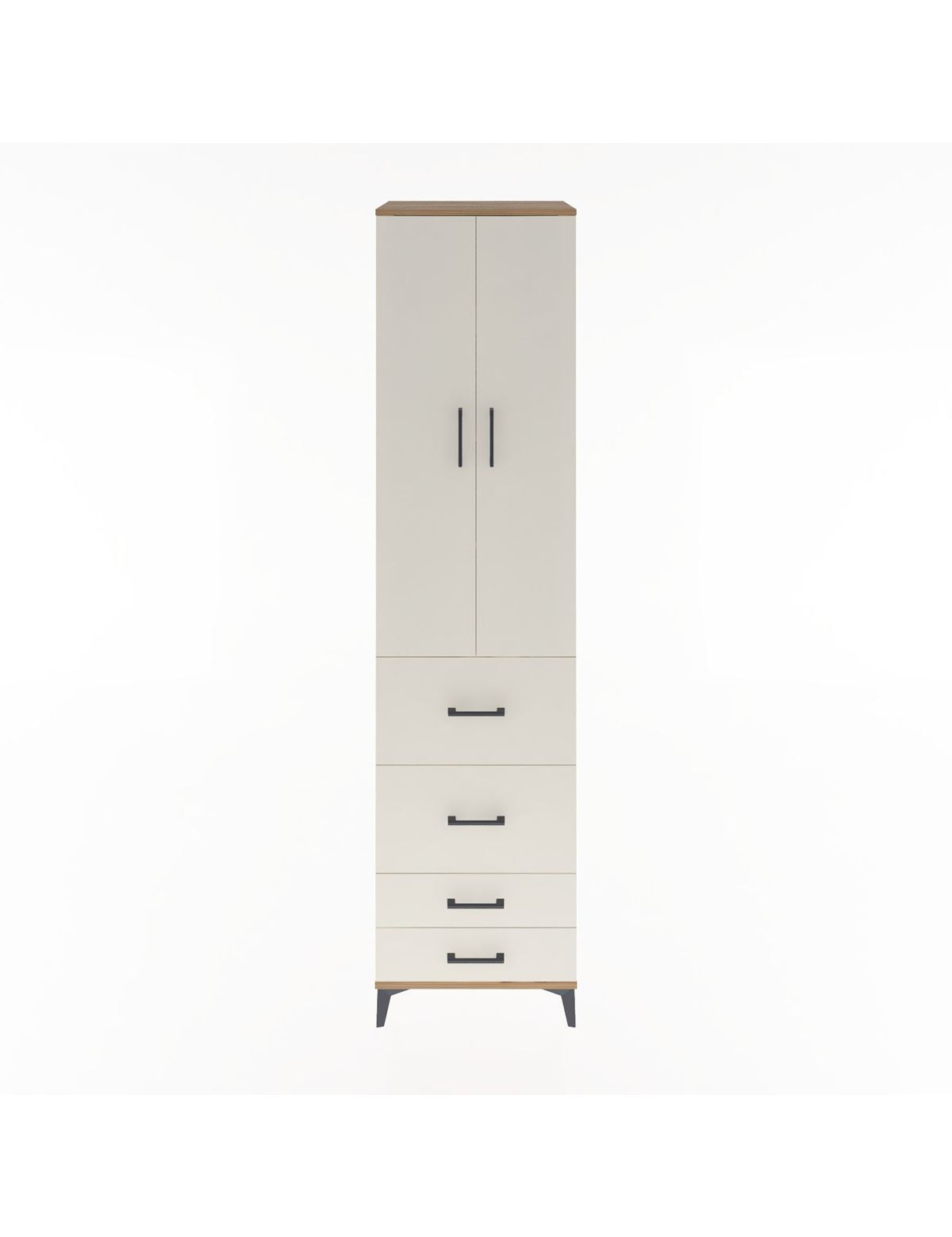 Hyperion Dolap 4 Raflı 4 Çekmeceli 2 Kapaklı 60x44x243 - S65M060V7B