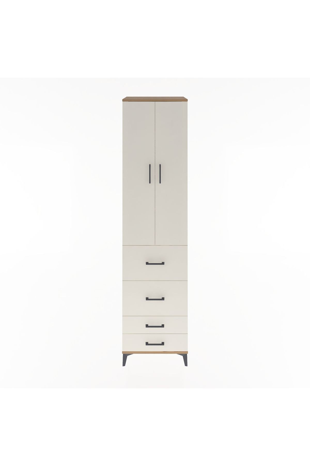 Hyperion Dolap 4 Raflı 4 Çekmeceli 2 Kapaklı 60x44x243 - S65M060V7B