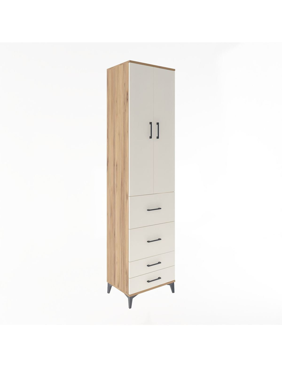 Hyperion Dolap 4 Raflı 4 Çekmeceli 2 Kapaklı 60x44x243 - S65M060V7B