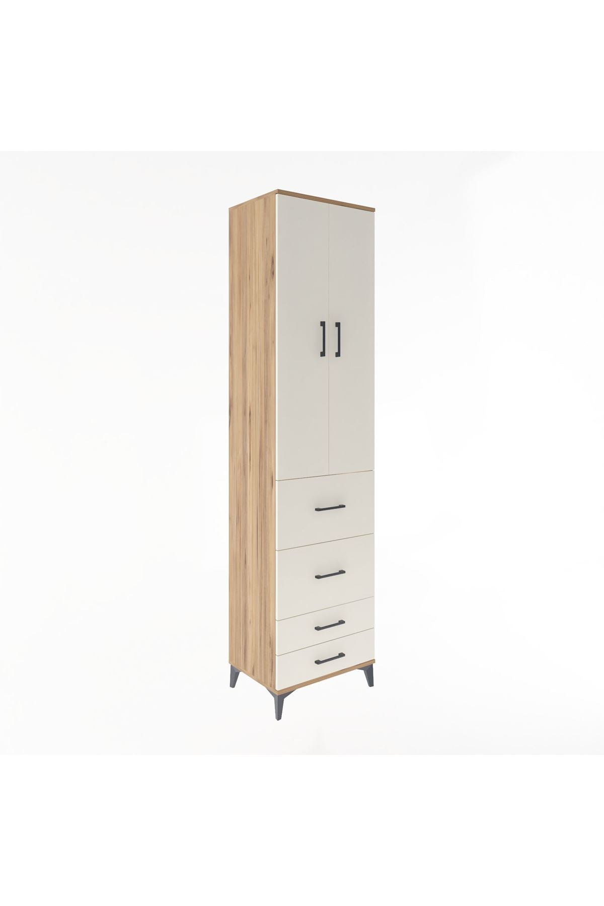 Hyperion Dolap 4 Raflı 4 Çekmeceli 2 Kapaklı 60x44x243 - S65M060V7B