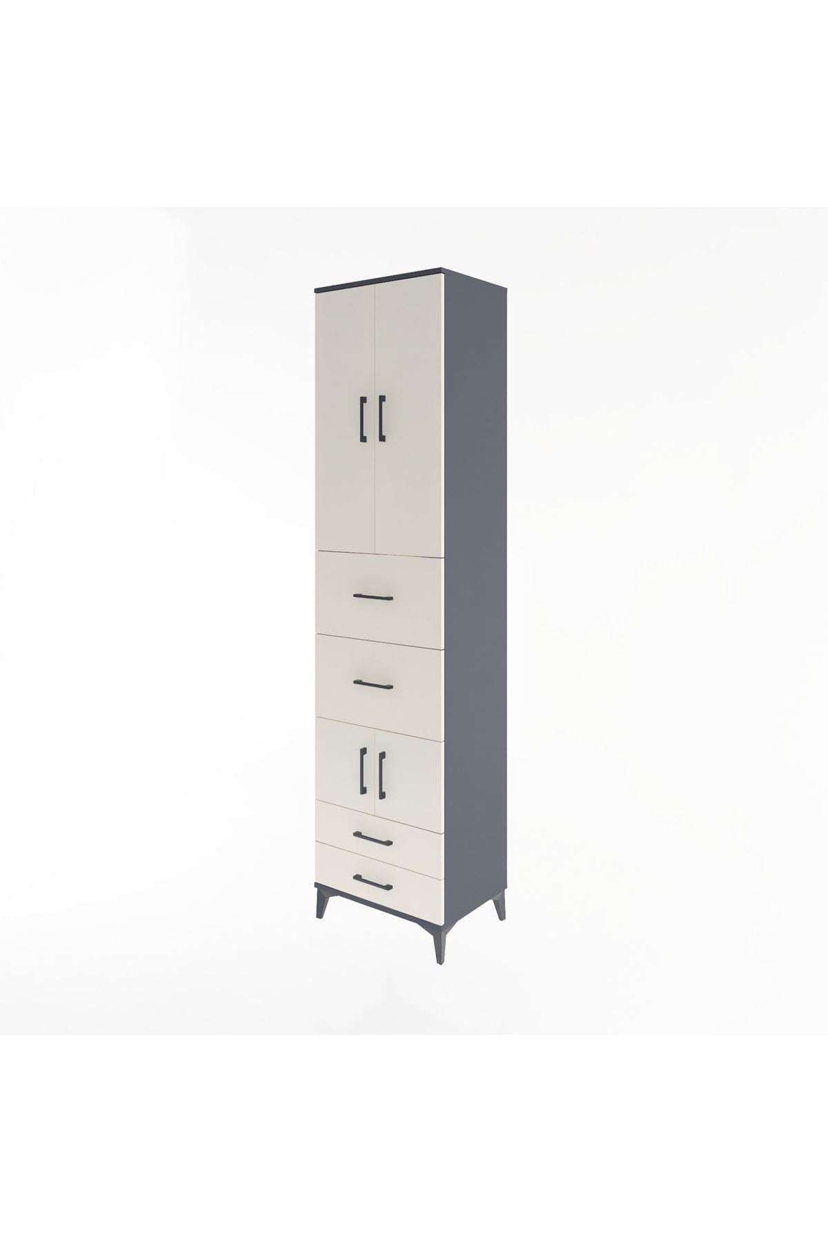 Hyperion Dolap 4 Raflı 4 Çekmeceli 4 Kapaklı 60x44x243 - S65M061V4B