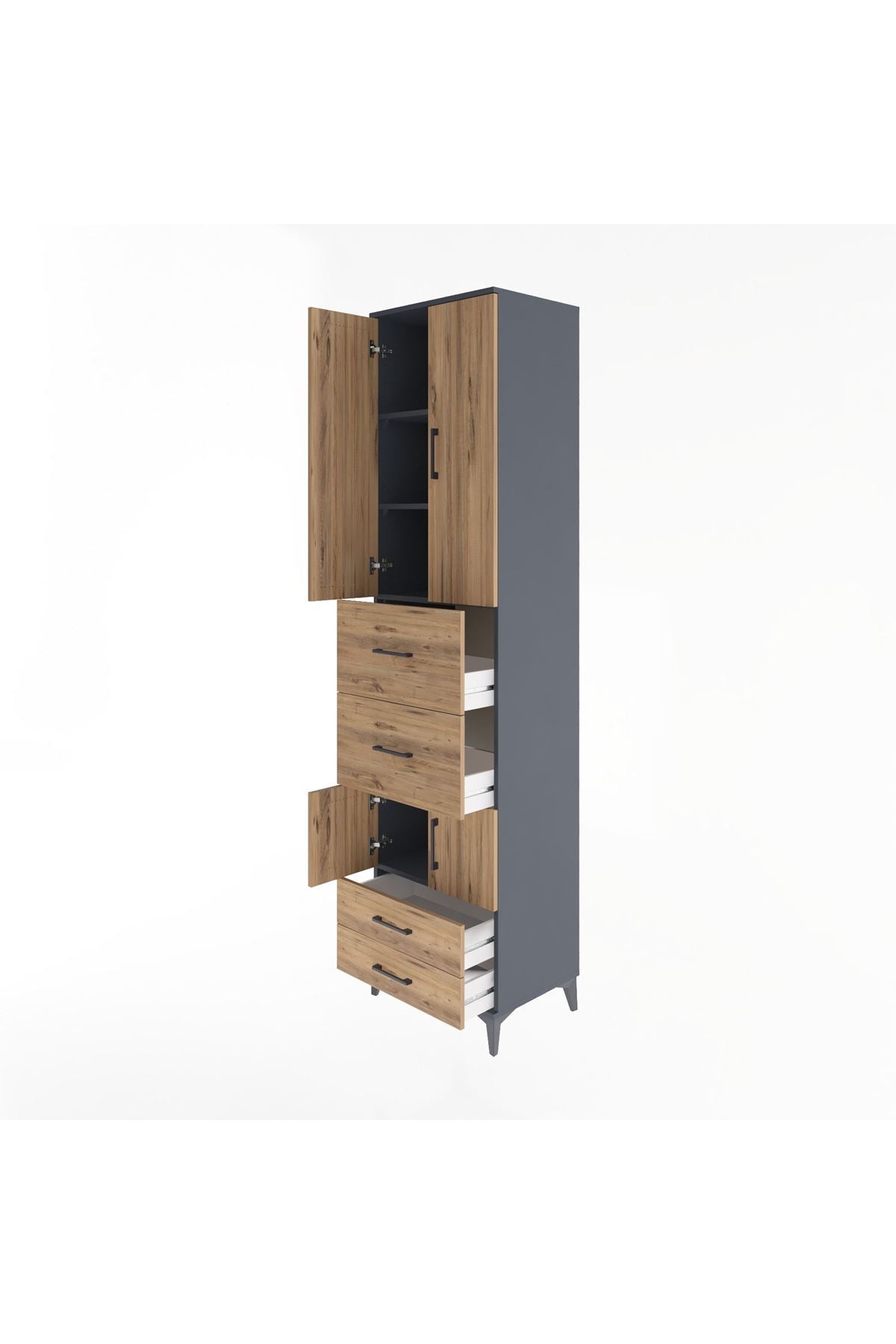 Hyperion Dolap 4 Raflı 4 Çekmeceli 4 Kapaklı 60x44x243 - S65M061V6B