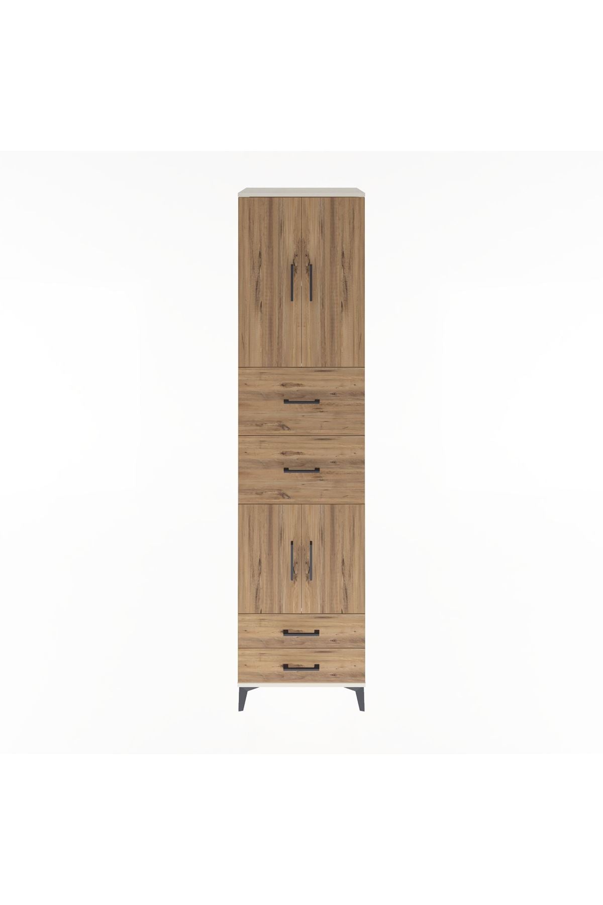 Hyperion Dolap 3 Raflı 4 Çekmeceli 4 Kapaklı 60x44x243 - S65M062V3B