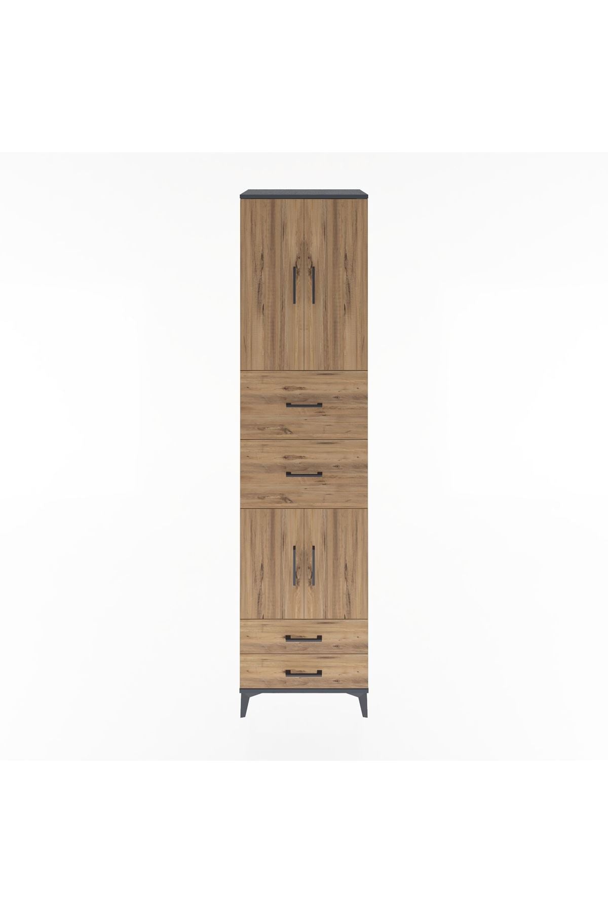 Hyperion Dolap 3 Raflı 4 Çekmeceli 4 Kapaklı 60x44x243 - S65M062V6B