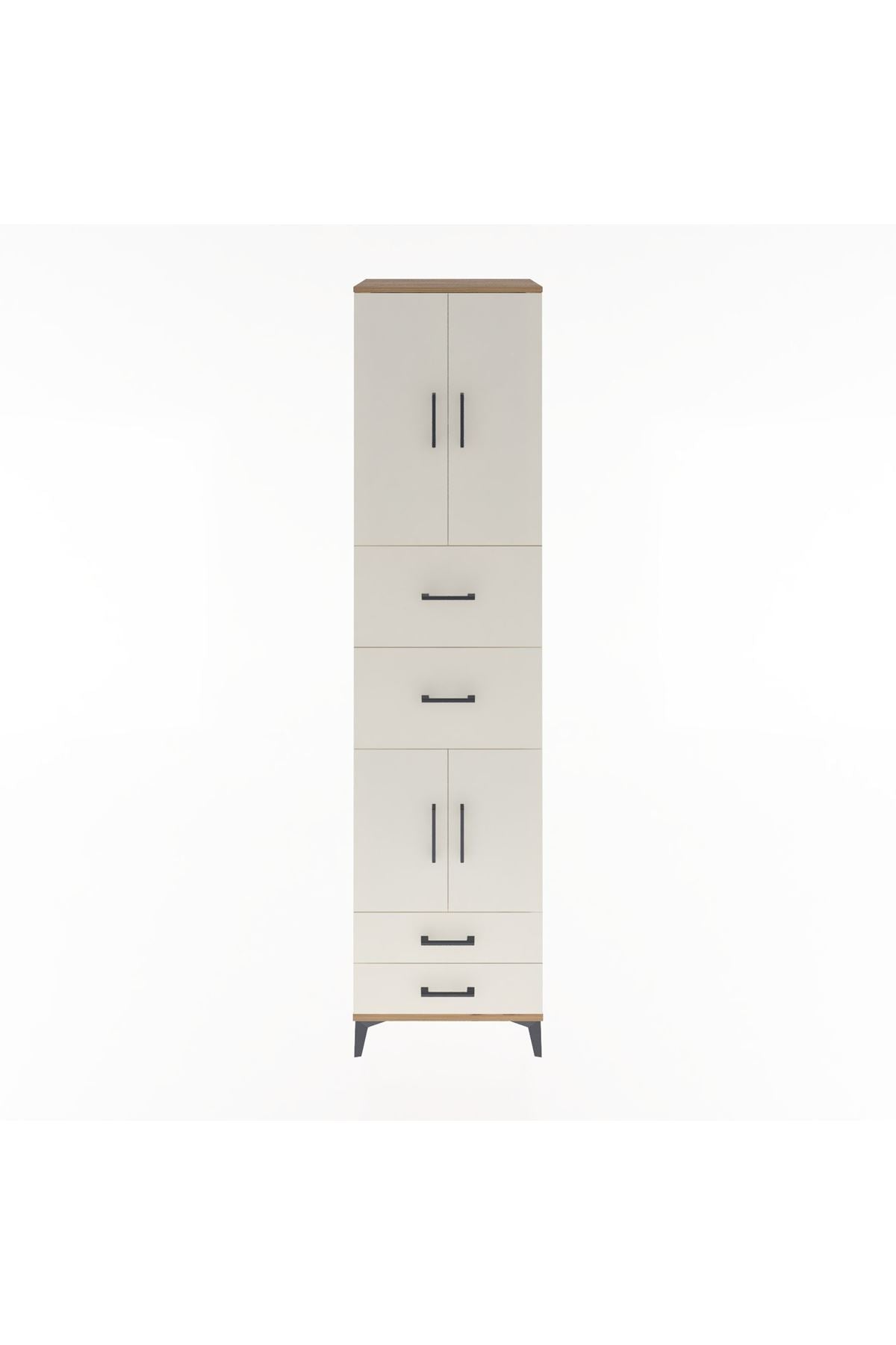 Hyperion Dolap 3 Raflı 4 Çekmeceli 4 Kapaklı 60x44x243 - S65M062V7B