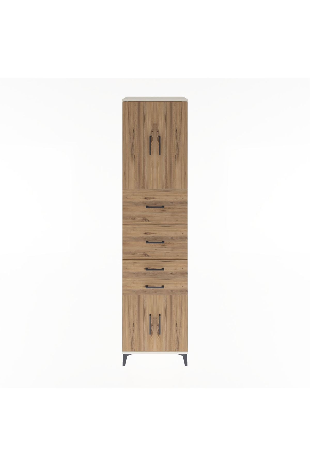 Hyperion Dolap 2 Raflı 4 Çekmeceli 4 Kapaklı 60x44x243 - S65M063V3B