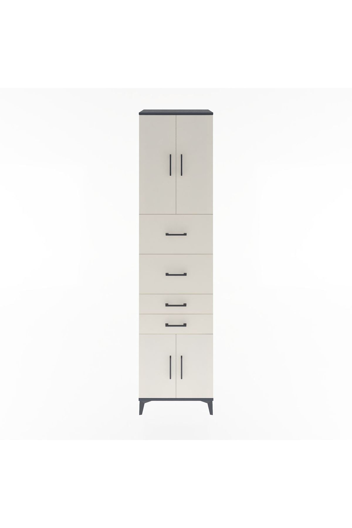 Hyperion Dolap 2 Raflı 4 Çekmeceli 4 Kapaklı 60x44x243 - S65M063V4B