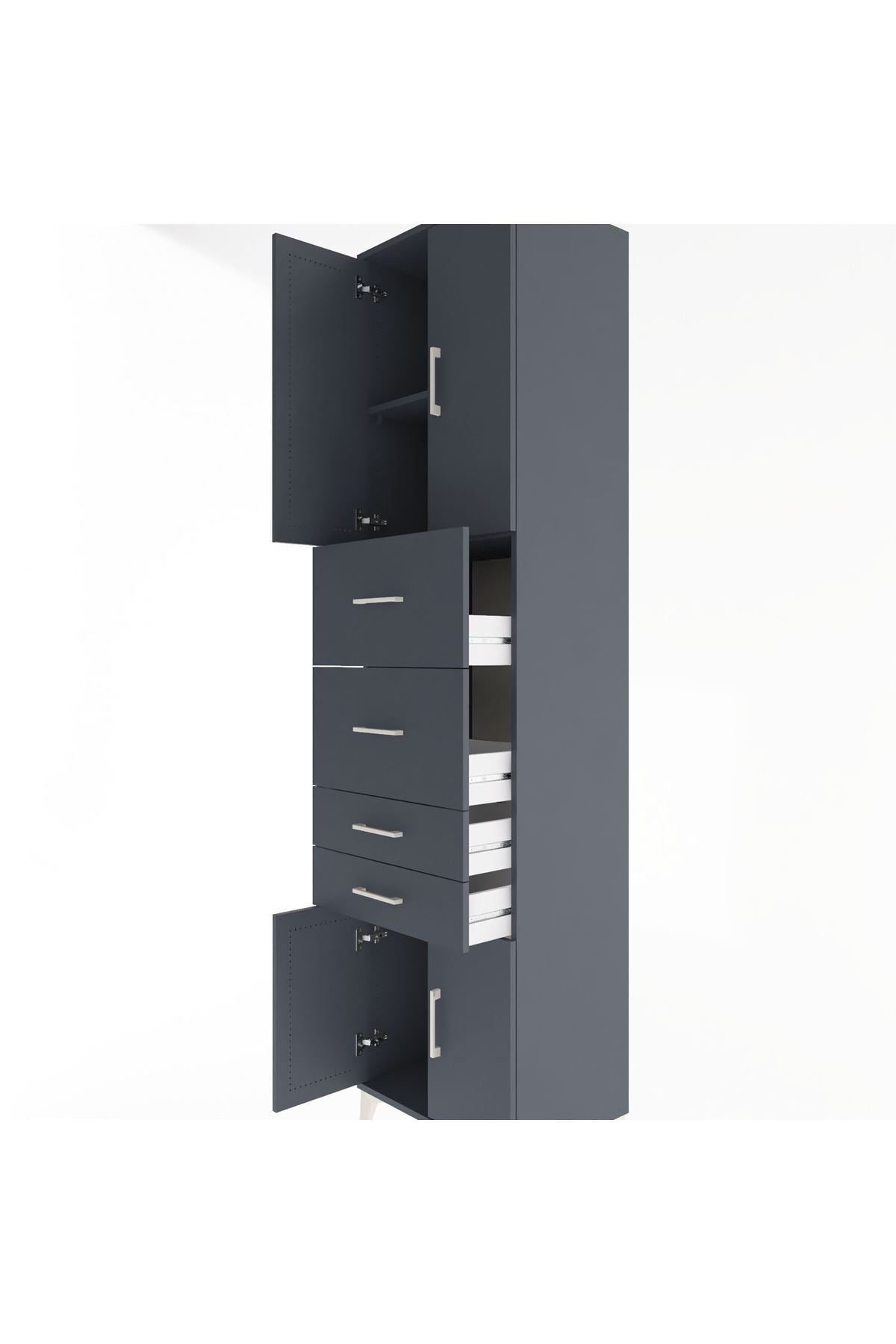 Hyperion Dolap 2 Raflı 4 Çekmeceli 4 Kapaklı 60x44x243 - S65M063V5B