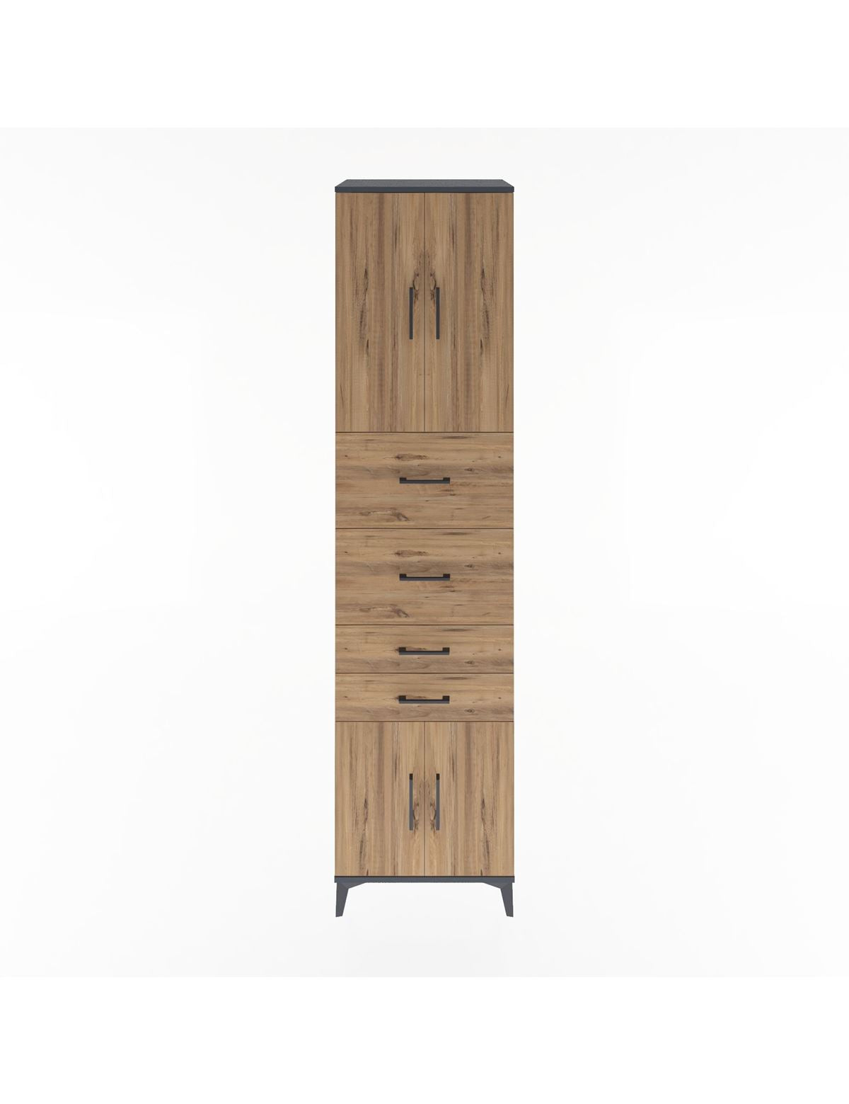 Hyperion Dolap 2 Raflı 4 Çekmeceli 4 Kapaklı 60x44x243 - S65M063V6B