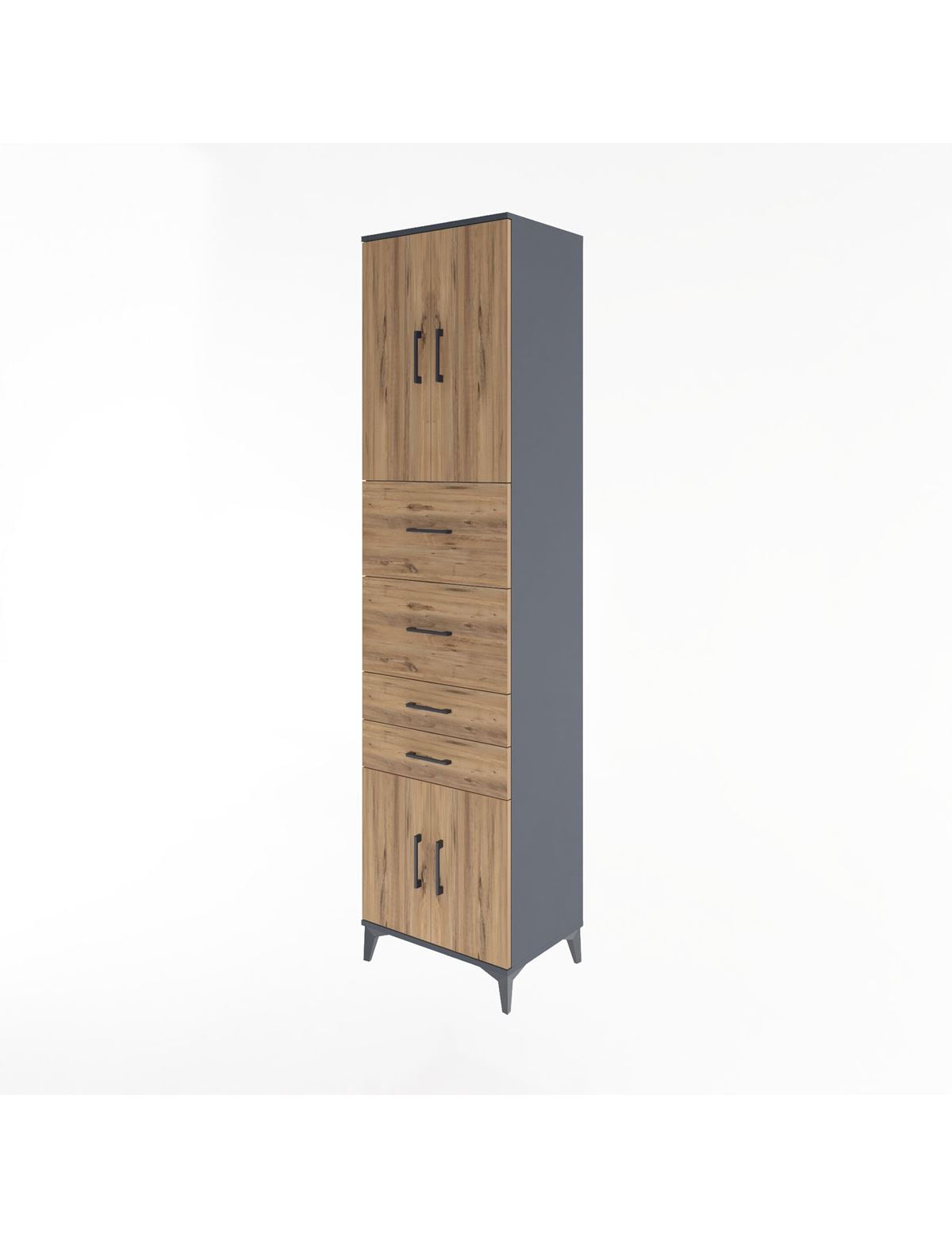 Hyperion Dolap 2 Raflı 4 Çekmeceli 4 Kapaklı 60x44x243 - S65M063V6B