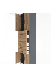 Hyperion Dolap 2 Raflı 4 Çekmeceli 4 Kapaklı 60x44x243 - S65M063V6B