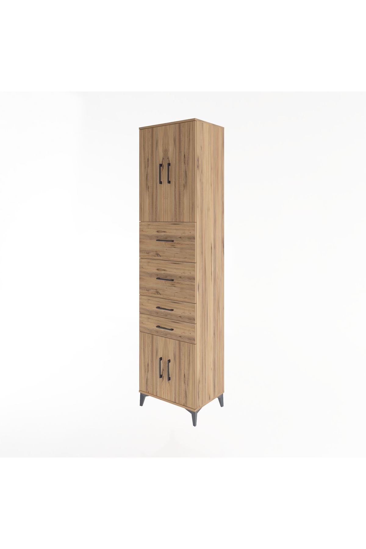 Hyperion Dolap 2 Raflı 4 Çekmeceli 4 Kapaklı 60x44x243 - S65M063V9B