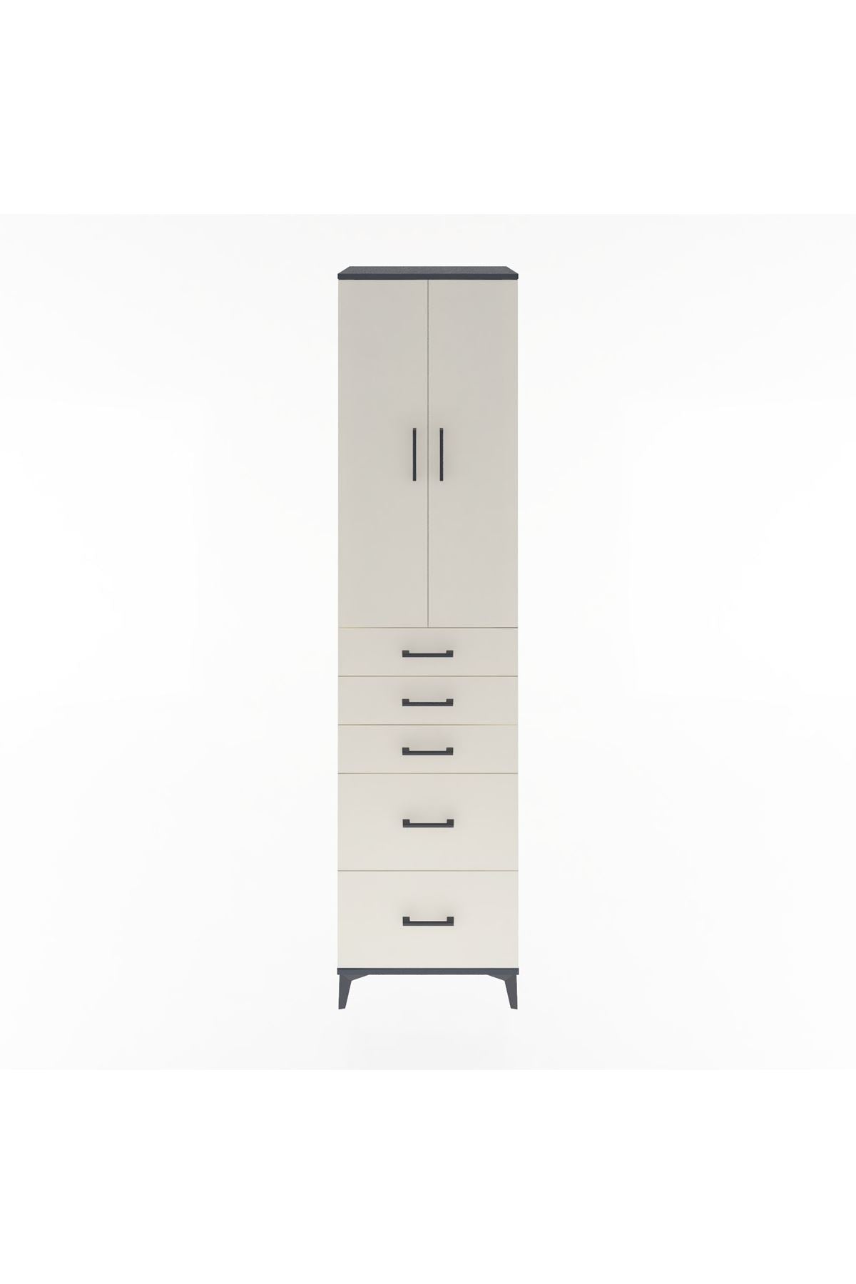 Hyperion Dolap 3 Raflı 5 Çekmeceli 2 Kapaklı 60x44x243 - S65M064V4B