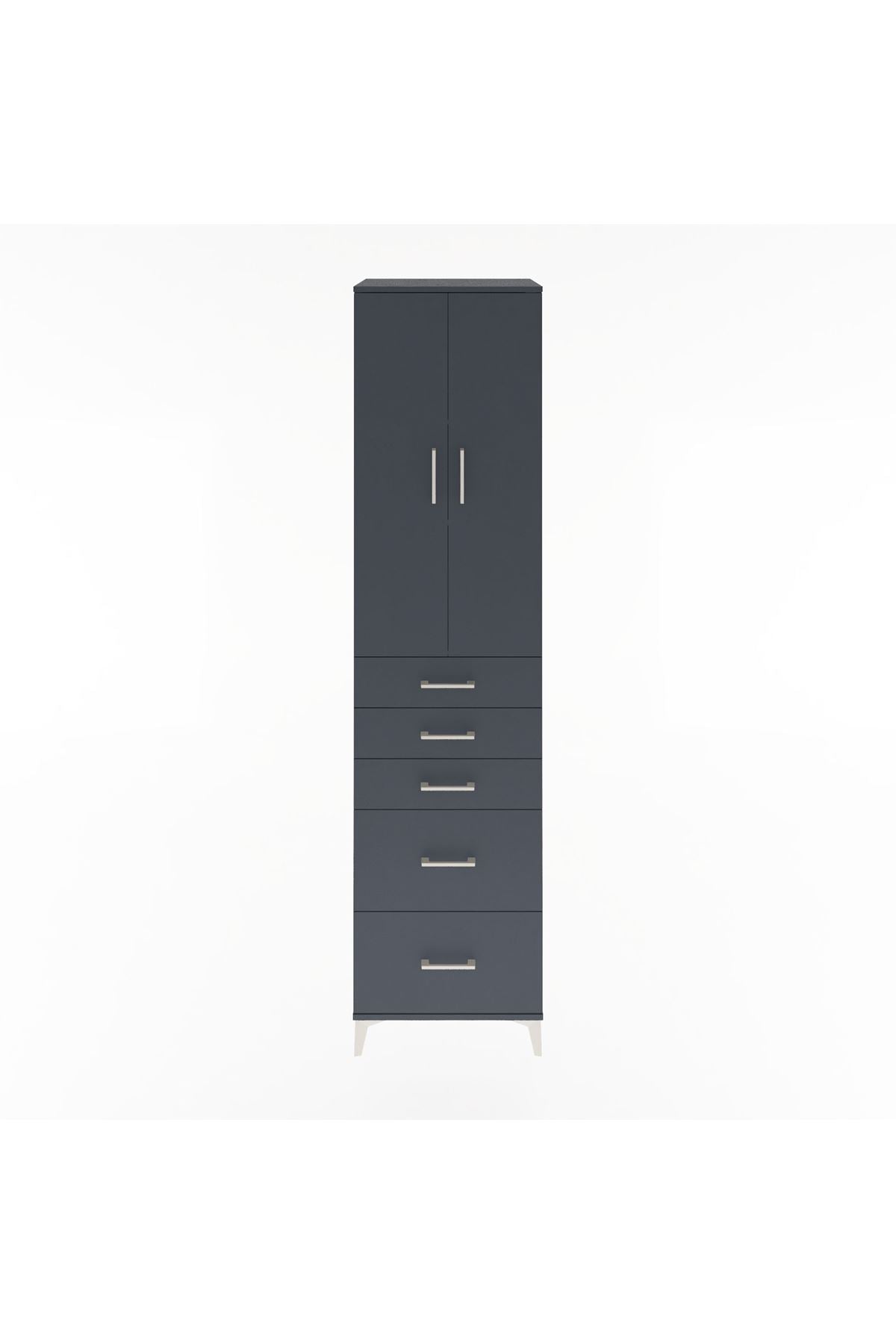 Hyperion Dolap 3 Raflı 5 Çekmeceli 2 Kapaklı 60x44x243 - S65M064V5B