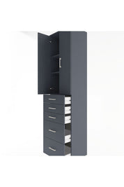 Hyperion Dolap 3 Raflı 5 Çekmeceli 2 Kapaklı 60x44x243 - S65M064V5B