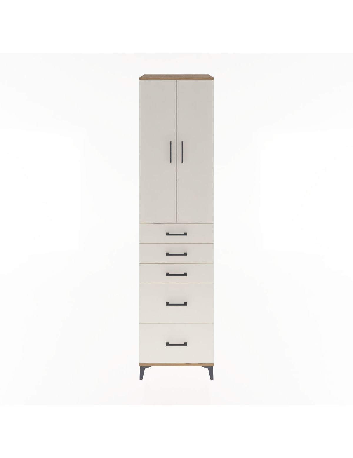 Hyperion Dolap 3 Raflı 5 Çekmeceli 2 Kapaklı 60x44x243 - S65M064V7B