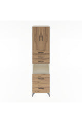 Hyperion Dolap 3 Raflı 5 Çekmeceli 2 Kapaklı 60x44x243