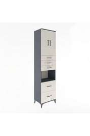 Hyperion Dolap 3 Raflı 5 Çekmeceli 2 Kapaklı 60x44x243 - S65M065V4B