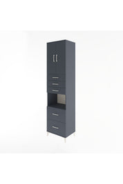 Hyperion Dolap 3 Raflı 5 Çekmeceli 2 Kapaklı 60x44x243 - S65M065V5B