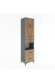 Hyperion Dolap 3 Raflı 5 Çekmeceli 2 Kapaklı 60x44x243 - S65M065V6B