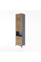Hyperion Dolap 3 Raflı 5 Çekmeceli 2 Kapaklı 60x44x243 - S65M065V6B
