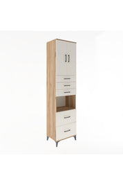 Hyperion Dolap 3 Raflı 5 Çekmeceli 2 Kapaklı 60x44x243 - S65M065V7B
