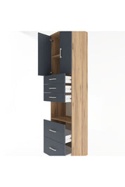 Hyperion Dolap 3 Raflı 5 Çekmeceli 2 Kapaklı 60x44x243 - S65M065V8B