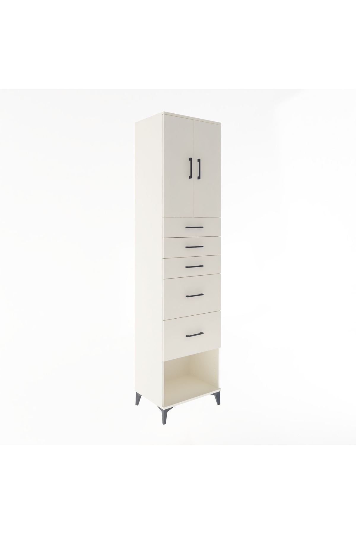 Hyperion Dolap 2 Raflı 5 Çekmeceli 2 Kapaklı 60x44x243 - S65M066V1B