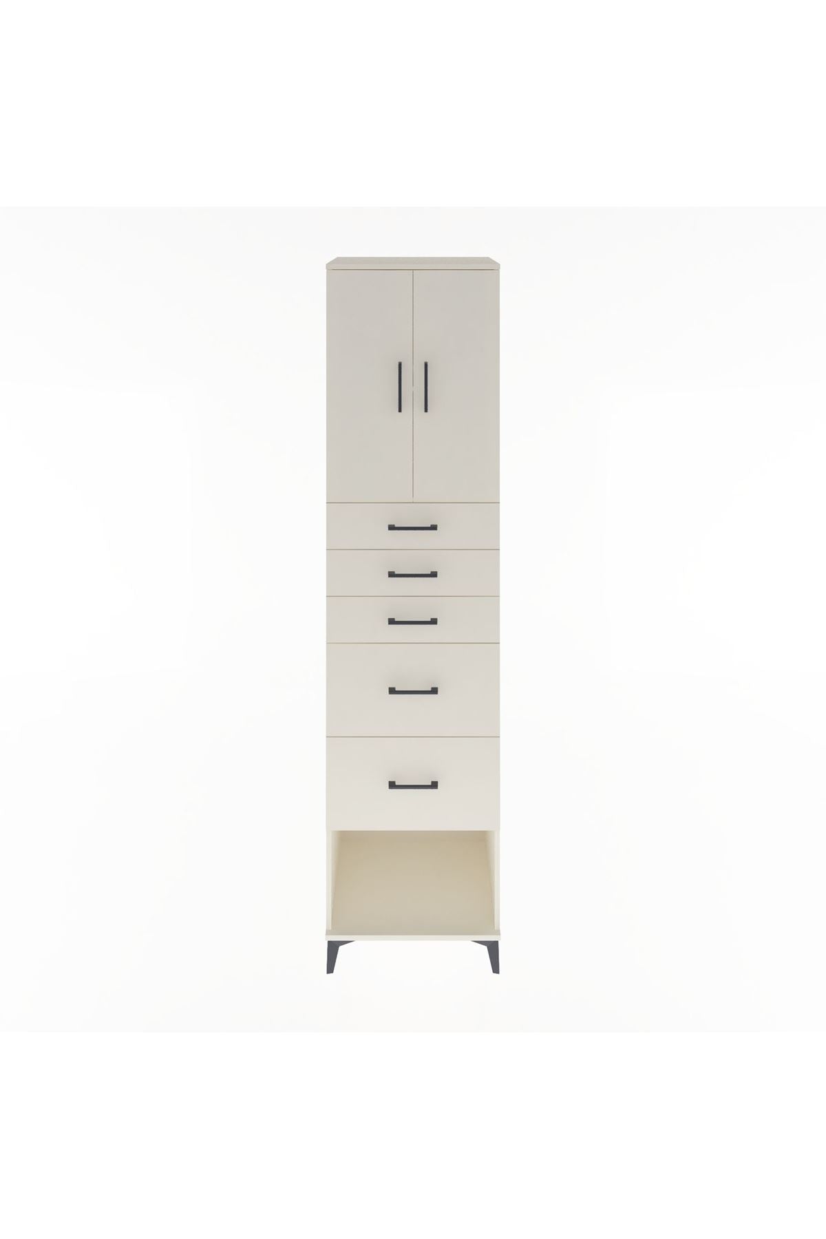 Hyperion Dolap 2 Raflı 5 Çekmeceli 2 Kapaklı 60x44x243 - S65M066V1B
