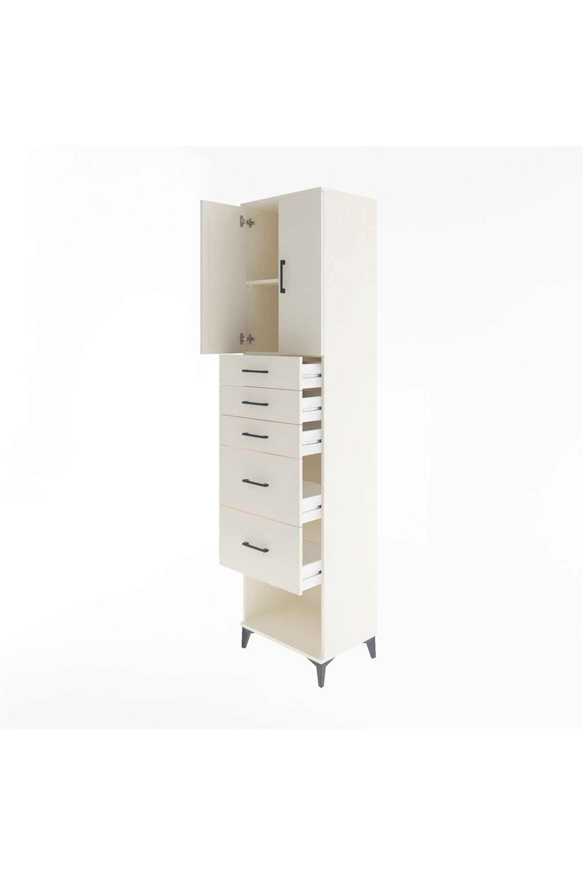 Hyperion Dolap 2 Raflı 5 Çekmeceli 2 Kapaklı 60x44x243 - S65M066V1B