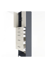 Hyperion Dolap 2 Raflı 5 Çekmeceli 2 Kapaklı 60x44x243 - S65M066V4B
