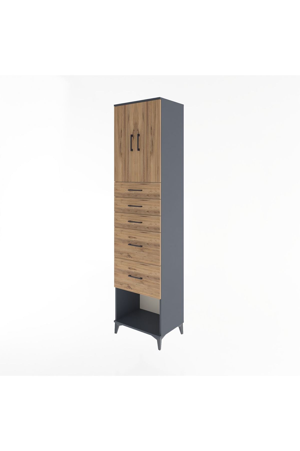 Hyperion Dolap 2 Raflı 5 Çekmeceli 2 Kapaklı 60x44x243 - S65M066V6B