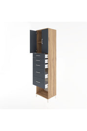 Hyperion Dolap 2 Raflı 5 Çekmeceli 2 Kapaklı 60x44x243 - S65M066V8B