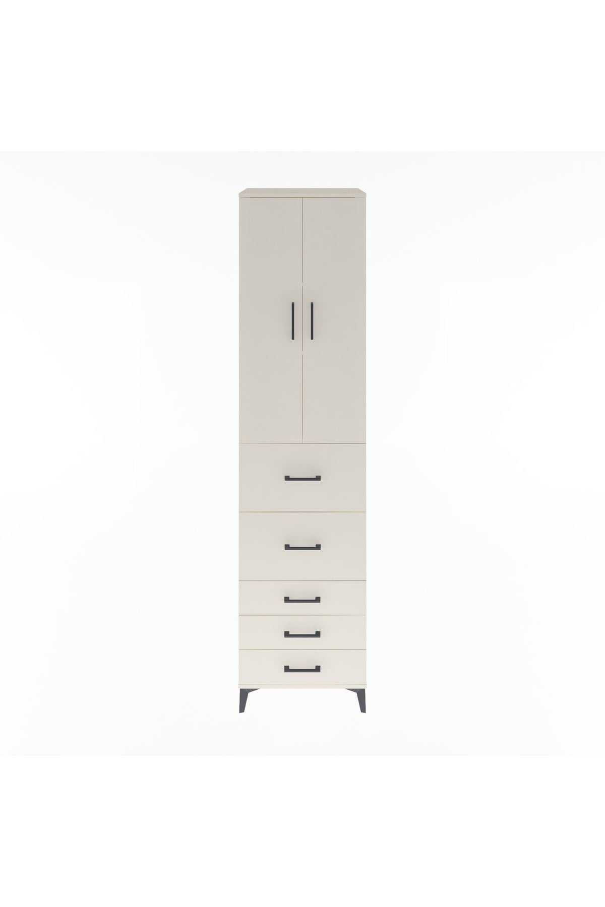 Hyperion Dolap 3 Raflı 5 Çekmeceli 2 Kapaklı 60x44x243 - S65M067V1B